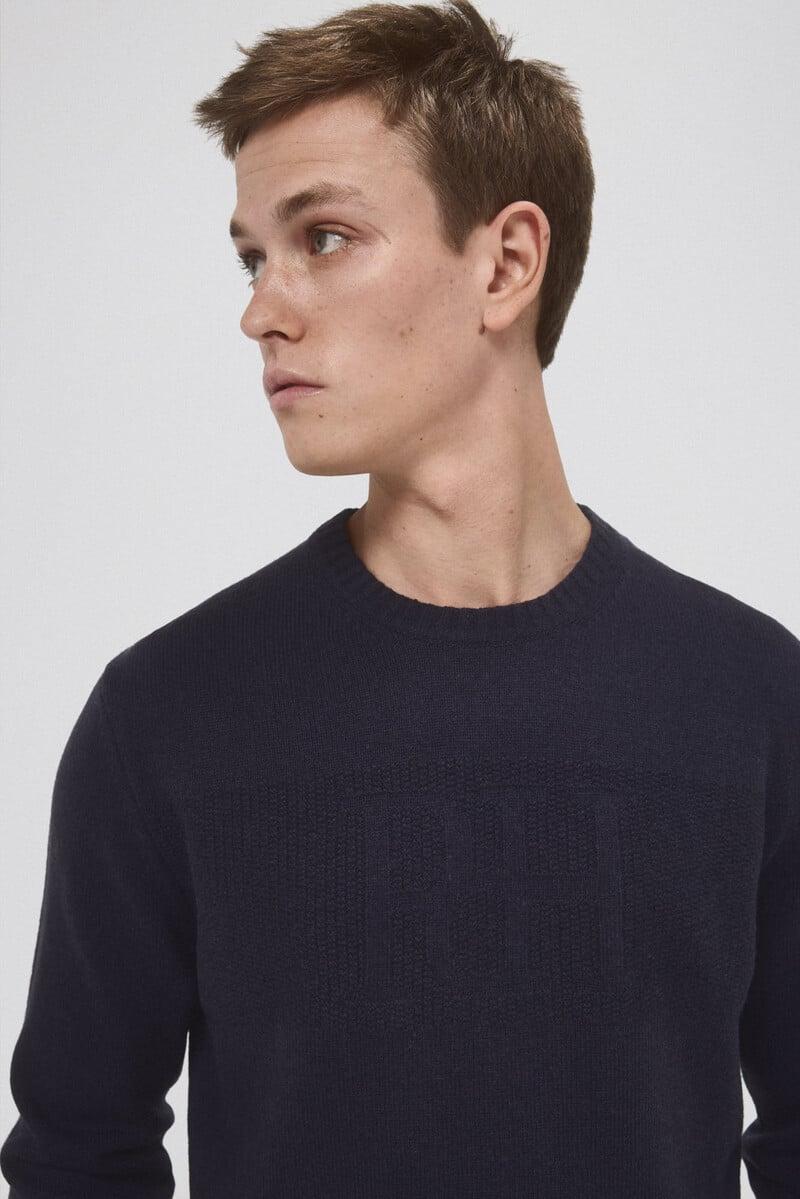 Cortefiel Jersey Punto Lana Big Logo