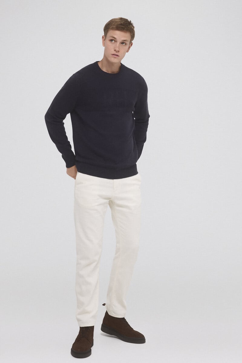 Cortefiel Jersey punto lana big logo