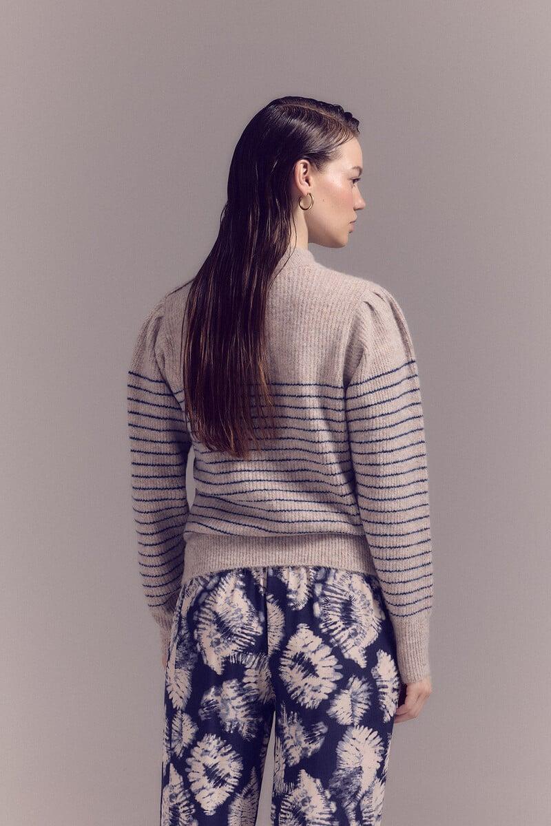 Cortefiel Jersey Punto Perlado Rayas