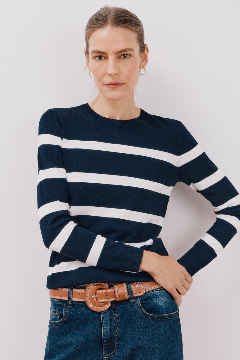 Cortefiel Jersey Rayas Bicolor