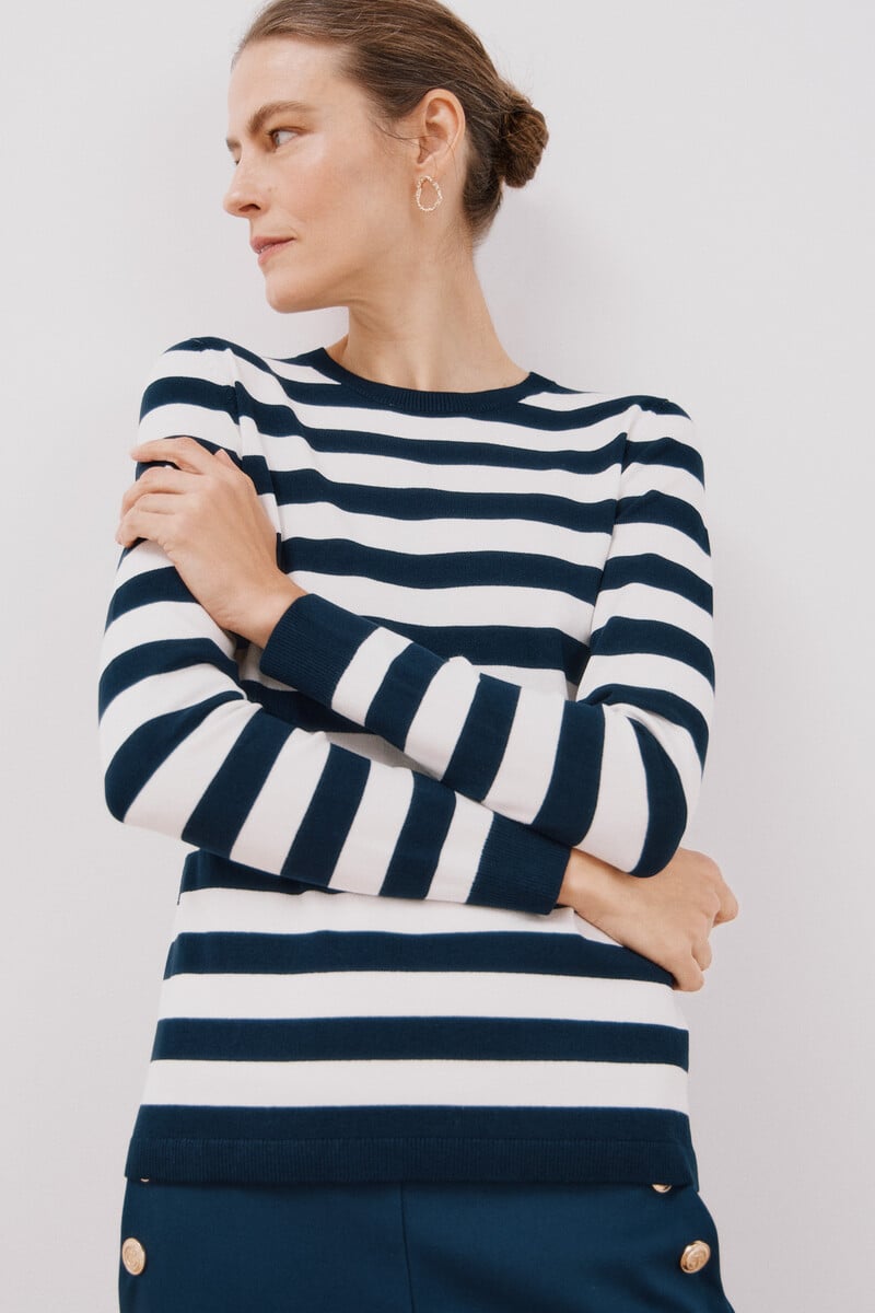 Cortefiel Jersey Rayas Bicolor