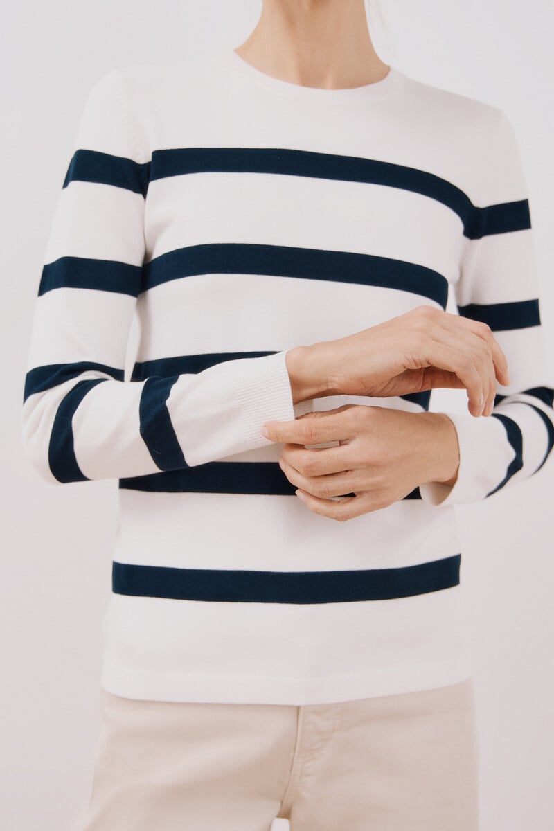 Cortefiel Jersey Rayas Bicolor