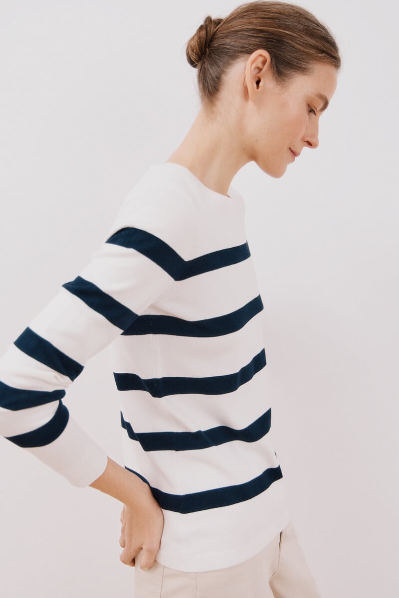 Cortefiel Jersey Rayas Bicolor