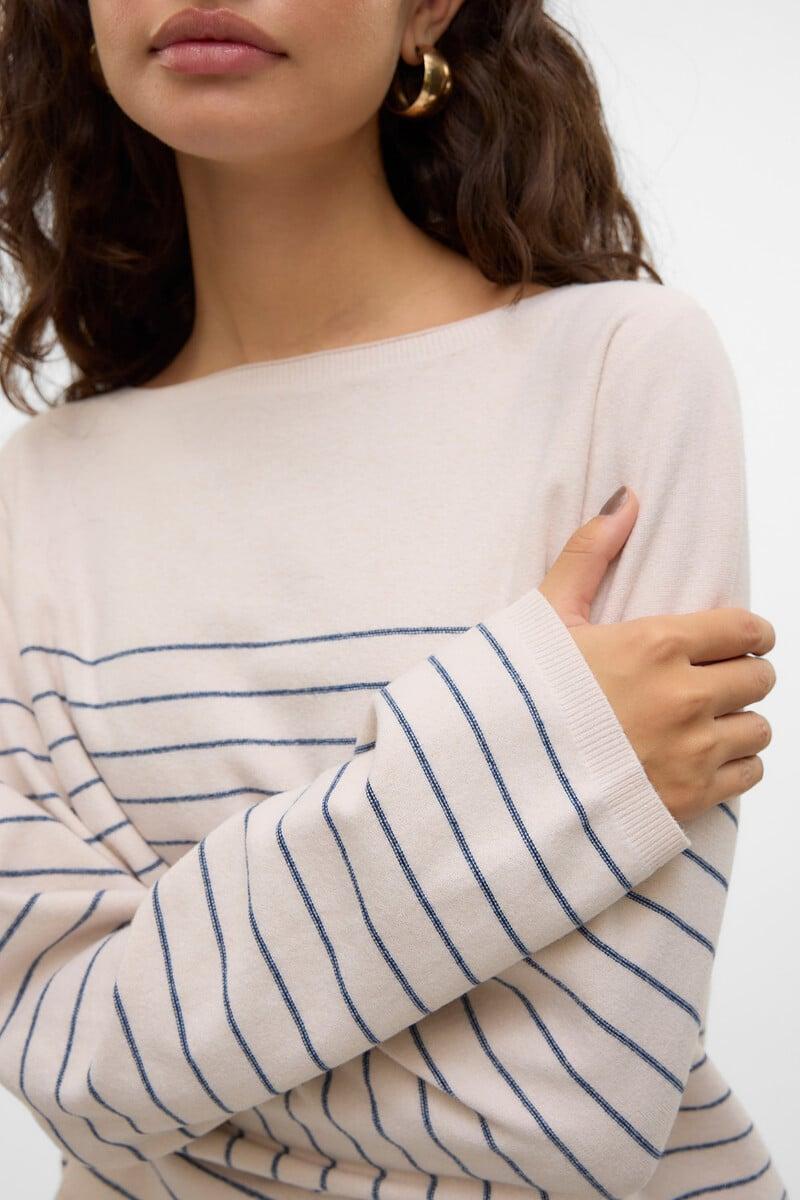 Cortefiel Jersey Rayas Cuello Barco