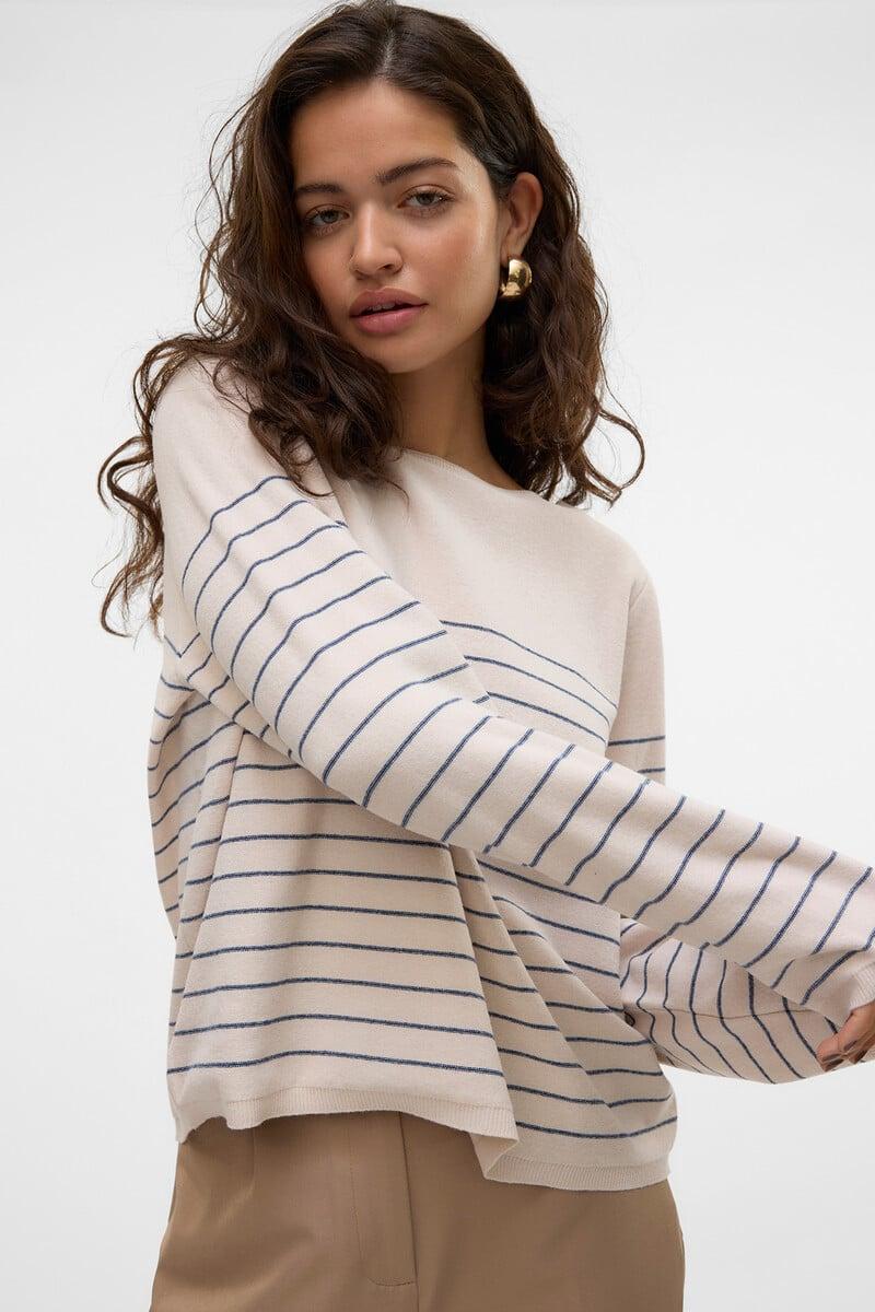 Cortefiel Jersey rayas cuello barco