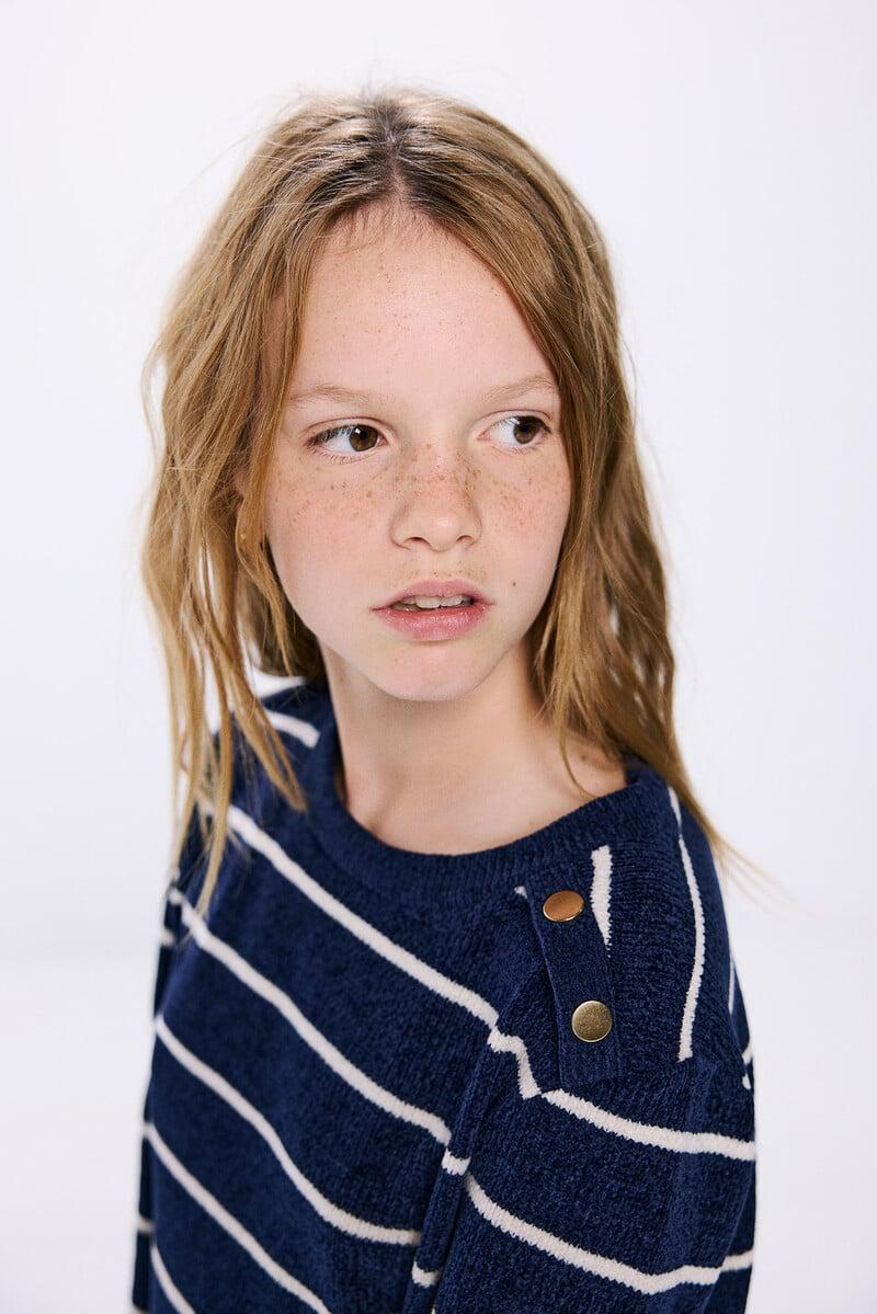 Cortefiel Jersey Rayas Marinera Niña