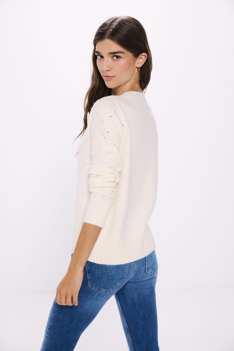 Cortefiel Jersey Tachas Cristal