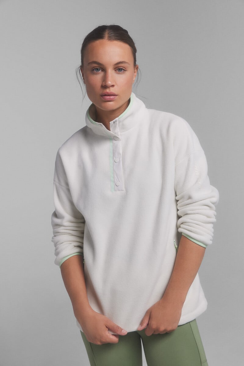 Cortefiel Jersey Tejido Polar Blanco