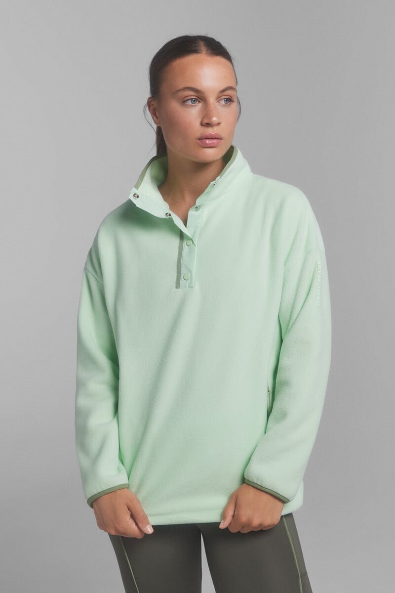 Cortefiel Jersey Tejido Polar Verde