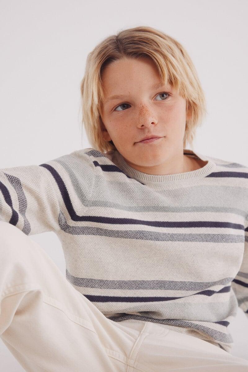 Cortefiel Jersey Torzal Rayas Niño