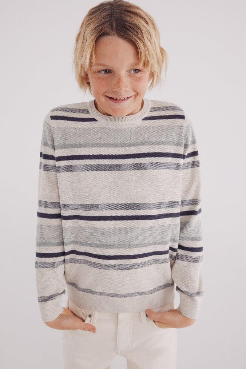 Cortefiel Jersey torzal rayas niño