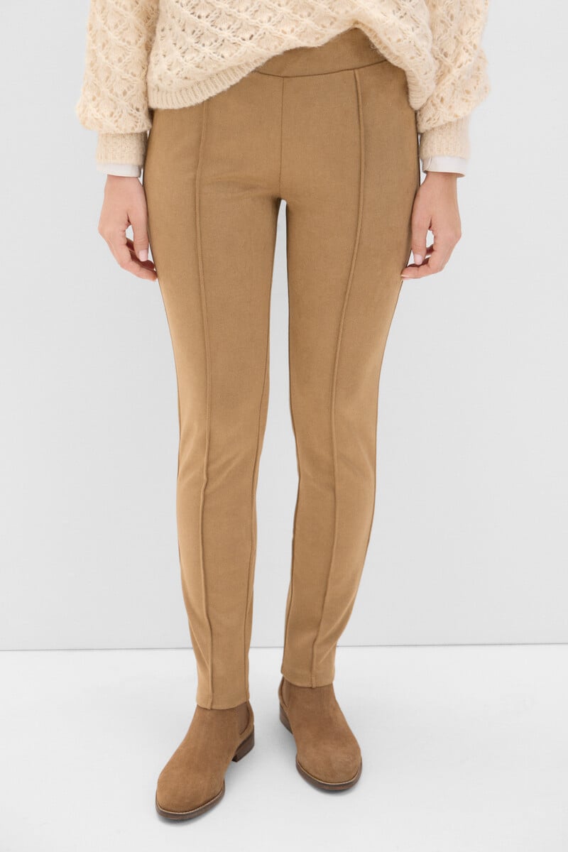 Cortefiel Legging De Efecto Ante