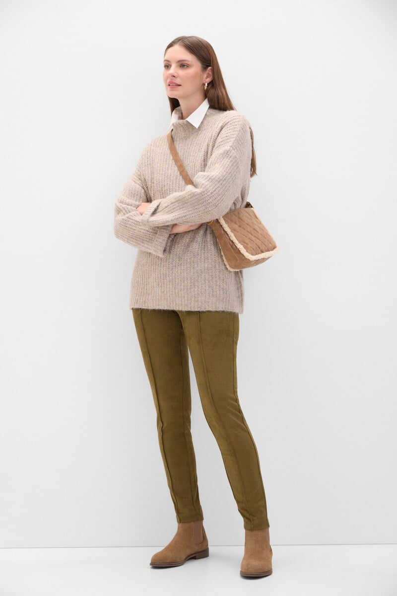 Cortefiel Legging de efecto ante