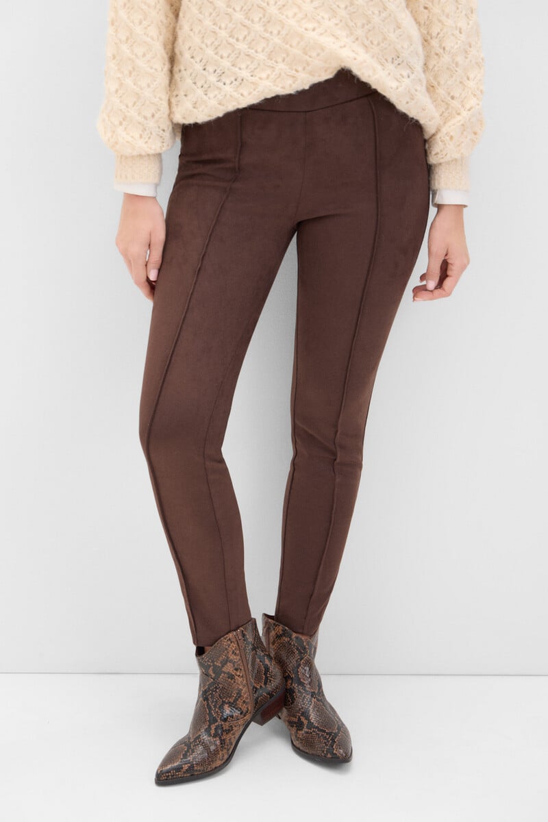 Cortefiel Legging De Efecto Ante