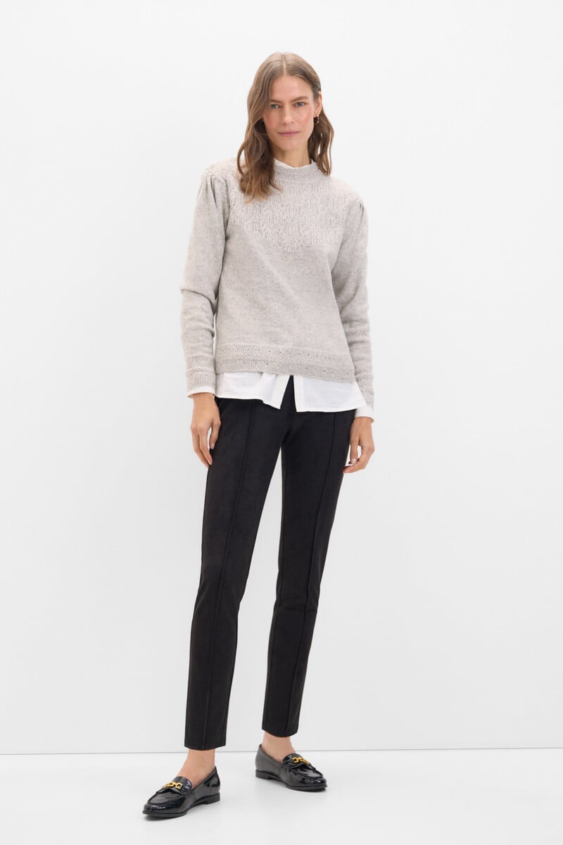 Cortefiel Legging de efecto ante