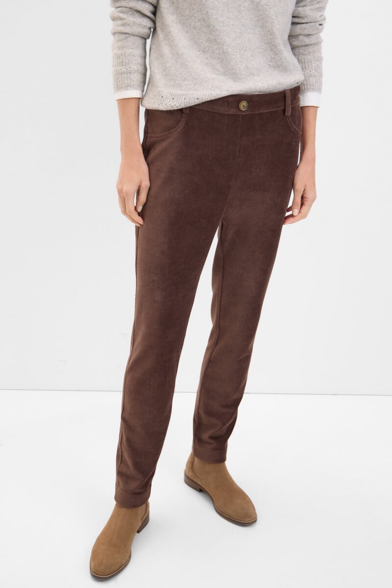 Cortefiel Legging De Efecto Pana