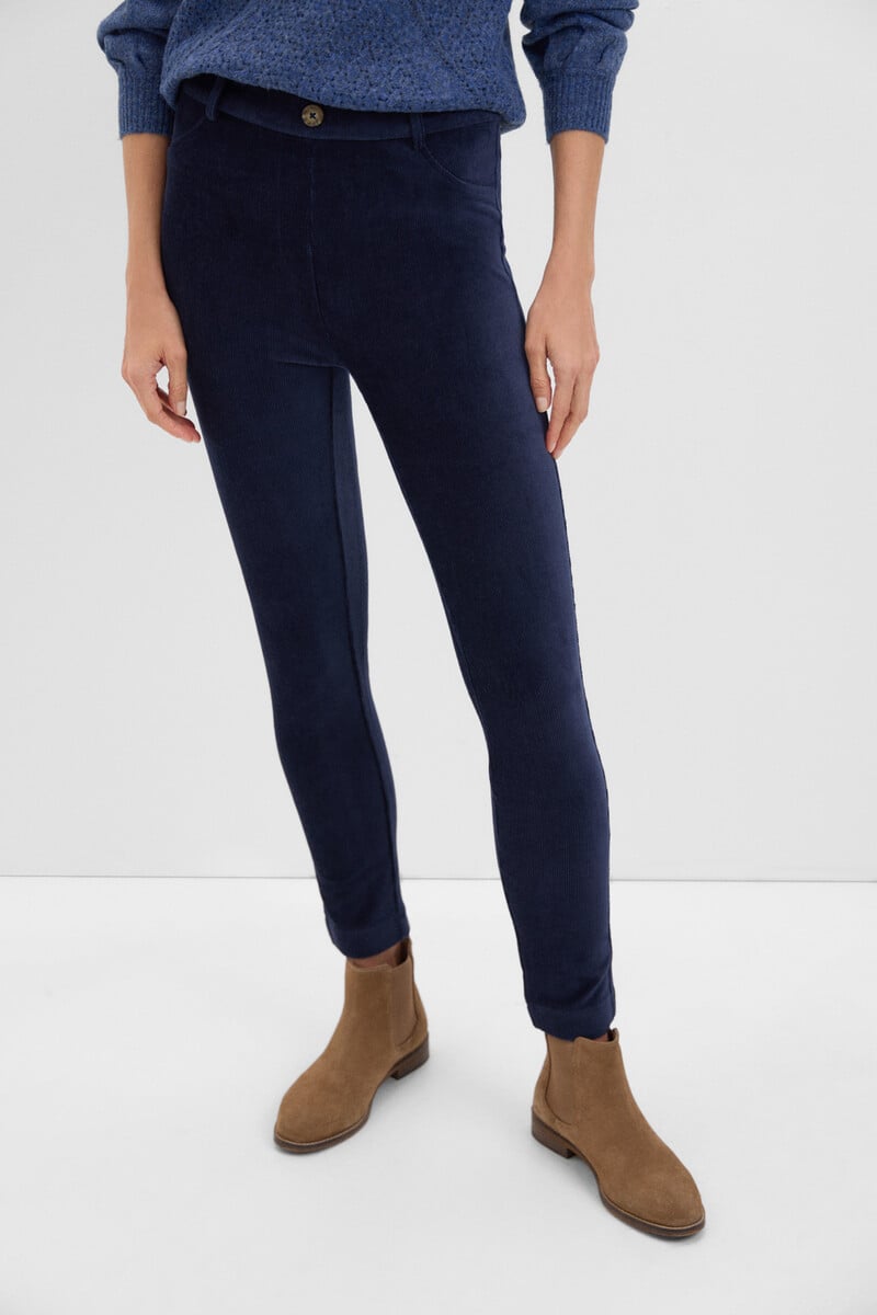 Cortefiel Legging de efecto pana