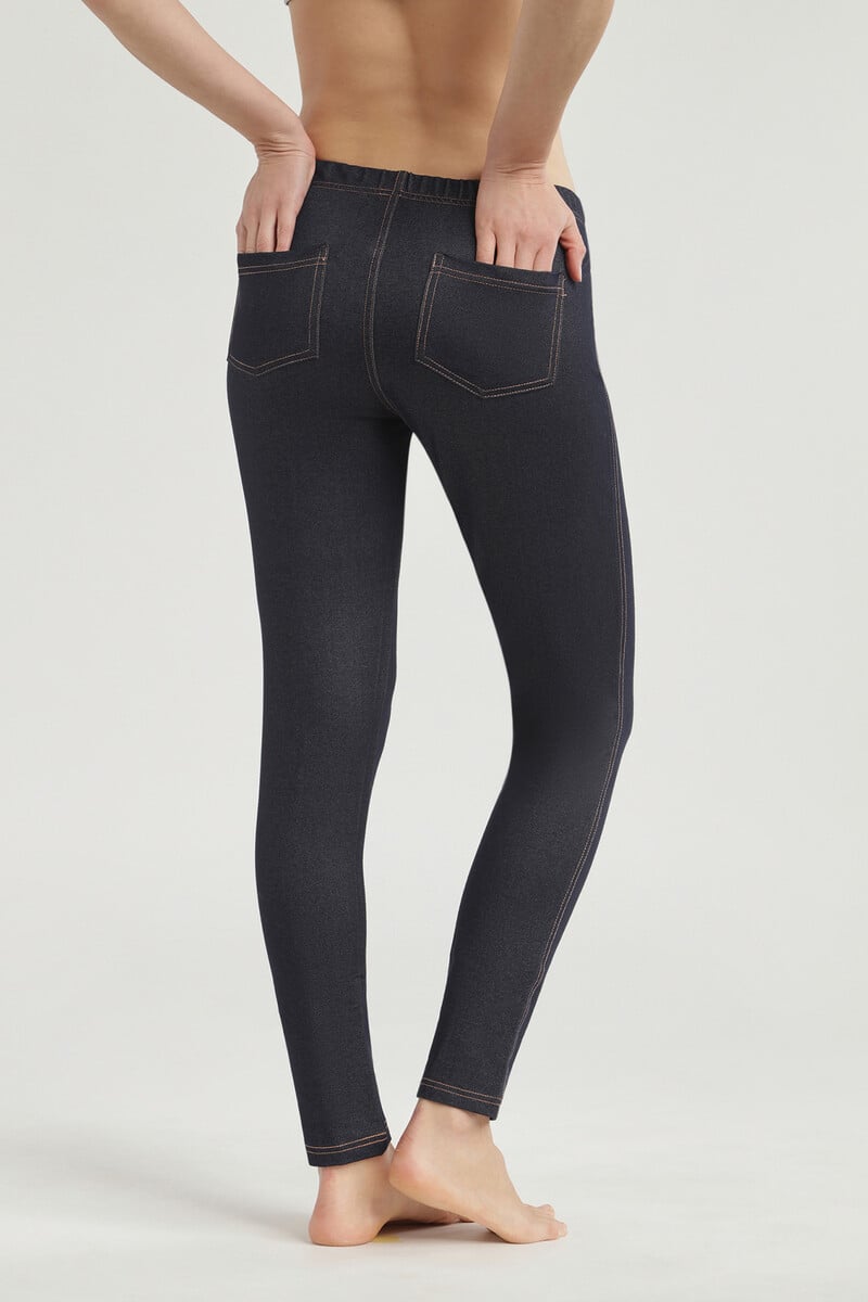Cortefiel Legging Largo Efecto Vaquero De Mujer