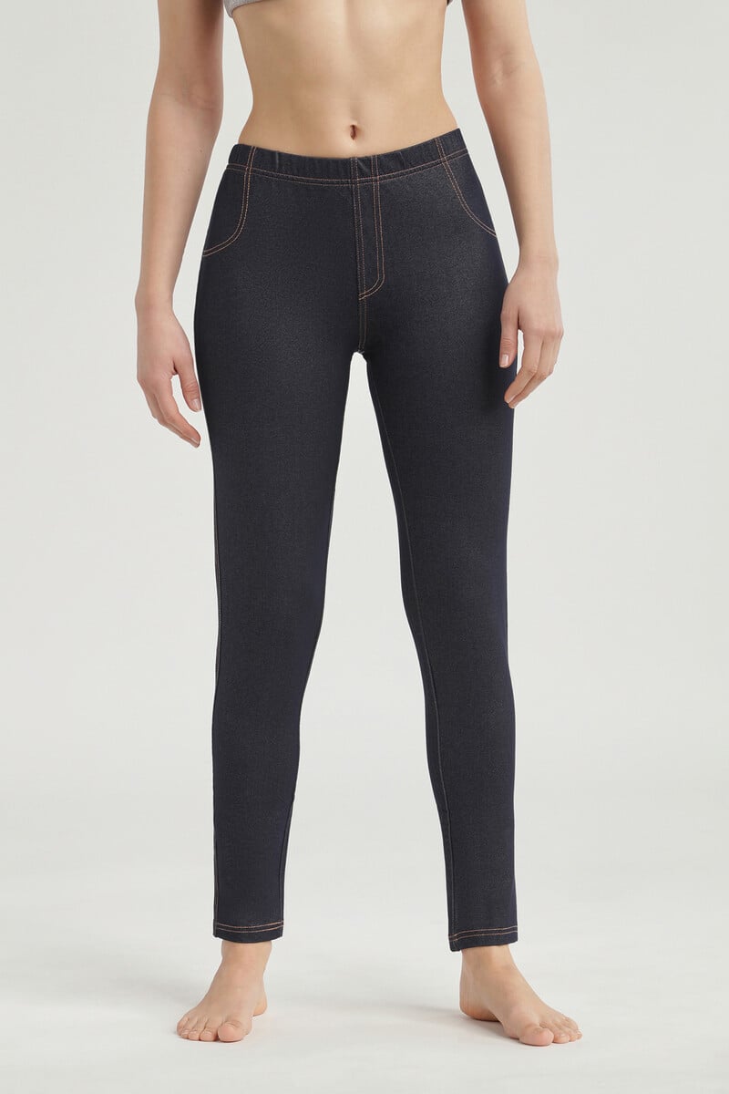 Cortefiel Legging largo efecto vaquero de mujer