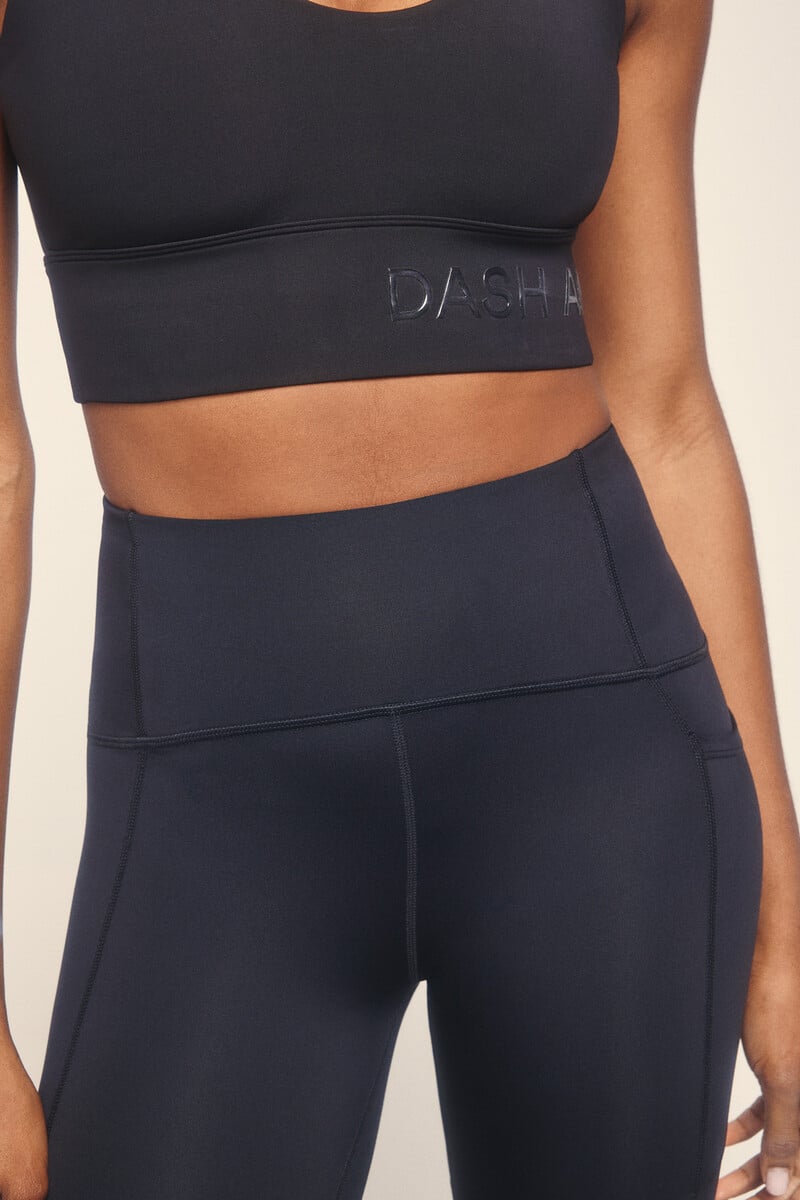Cortefiel Legging Medio Negro 4D Strecht