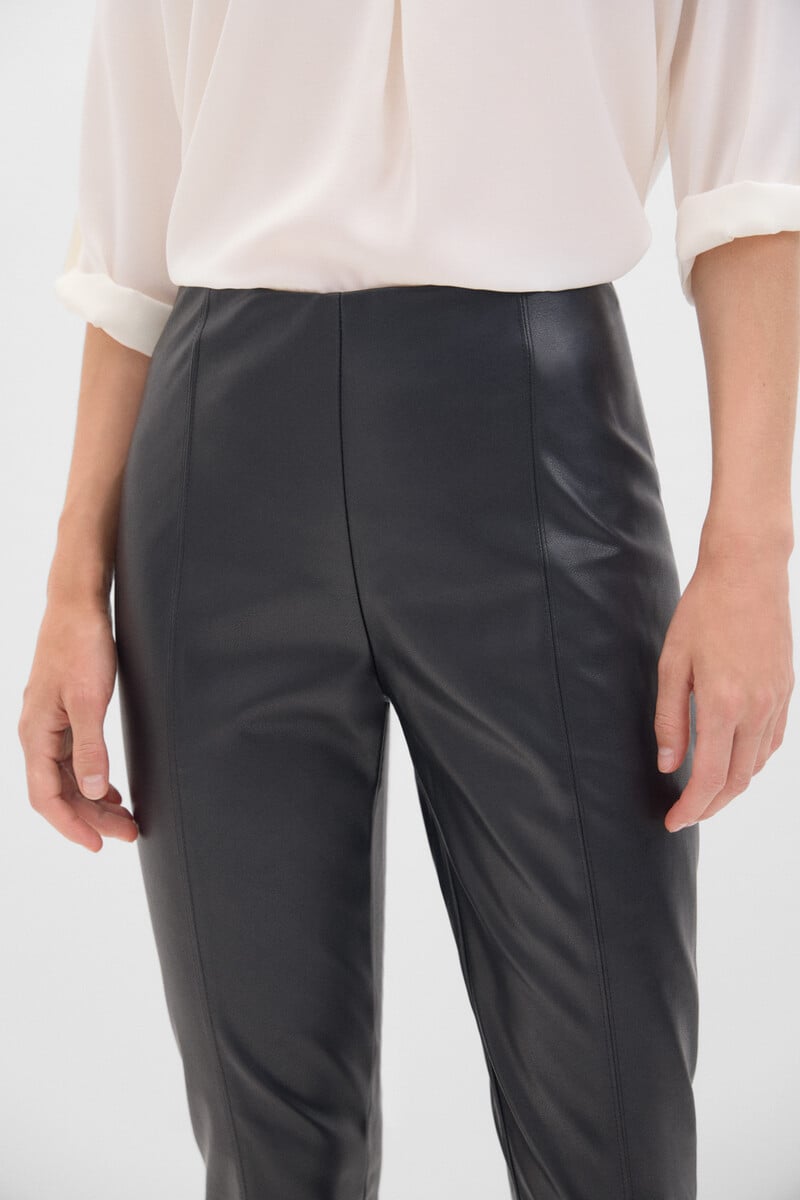 Cortefiel Legging Polipiel Skinny