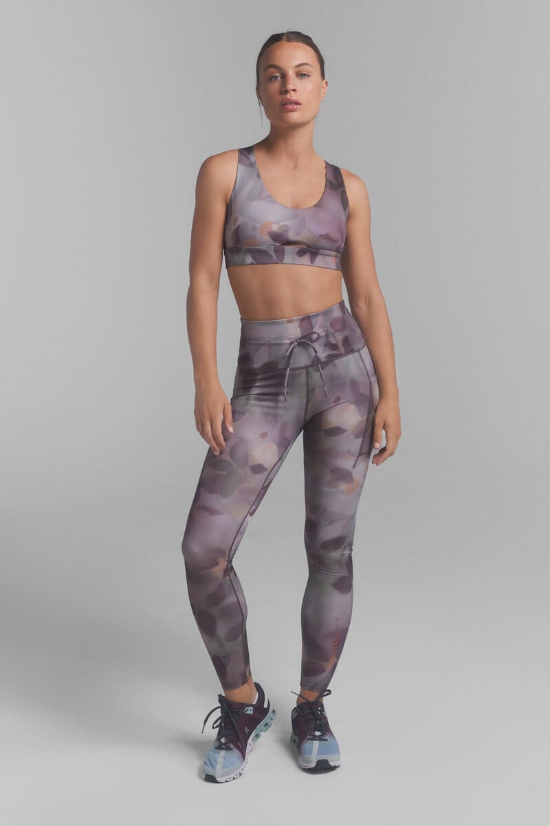 Cortefiel Leggings 4D STRETCH kaki multicolor