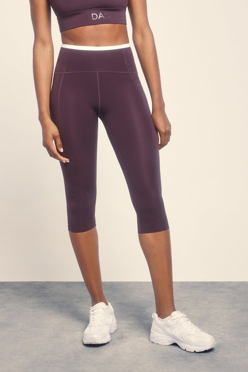 Cortefiel Leggings 4D STRETCH Pirata Morado