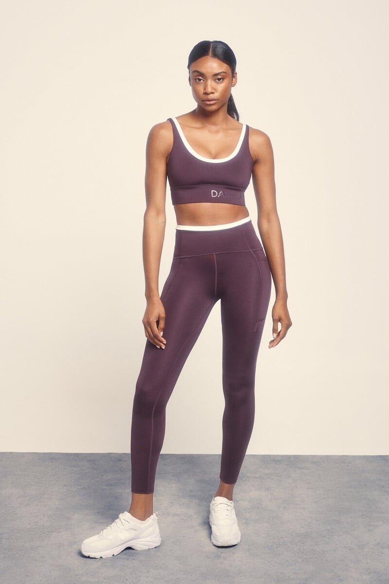 Cortefiel Leggings 4D STRETCH Tobillero Morado