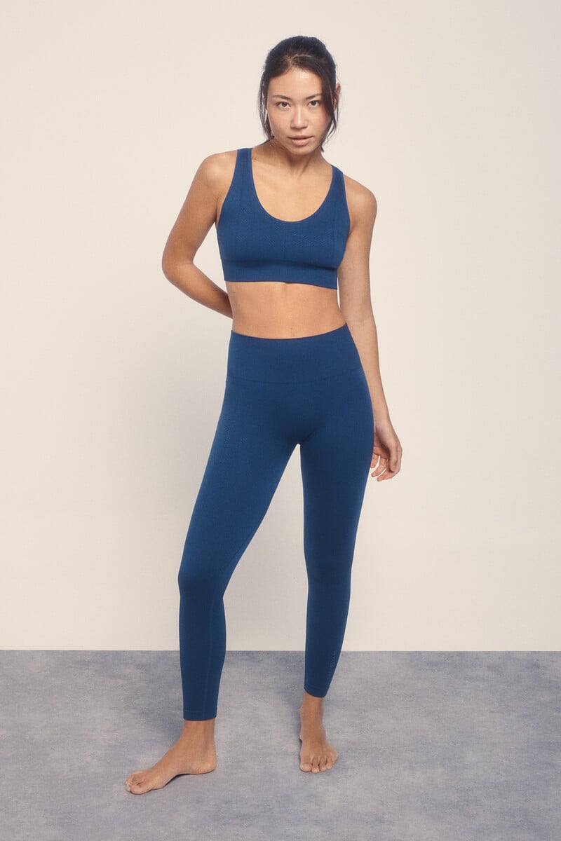 Cortefiel Leggings SEAMLESS COMFORT Azul Navy