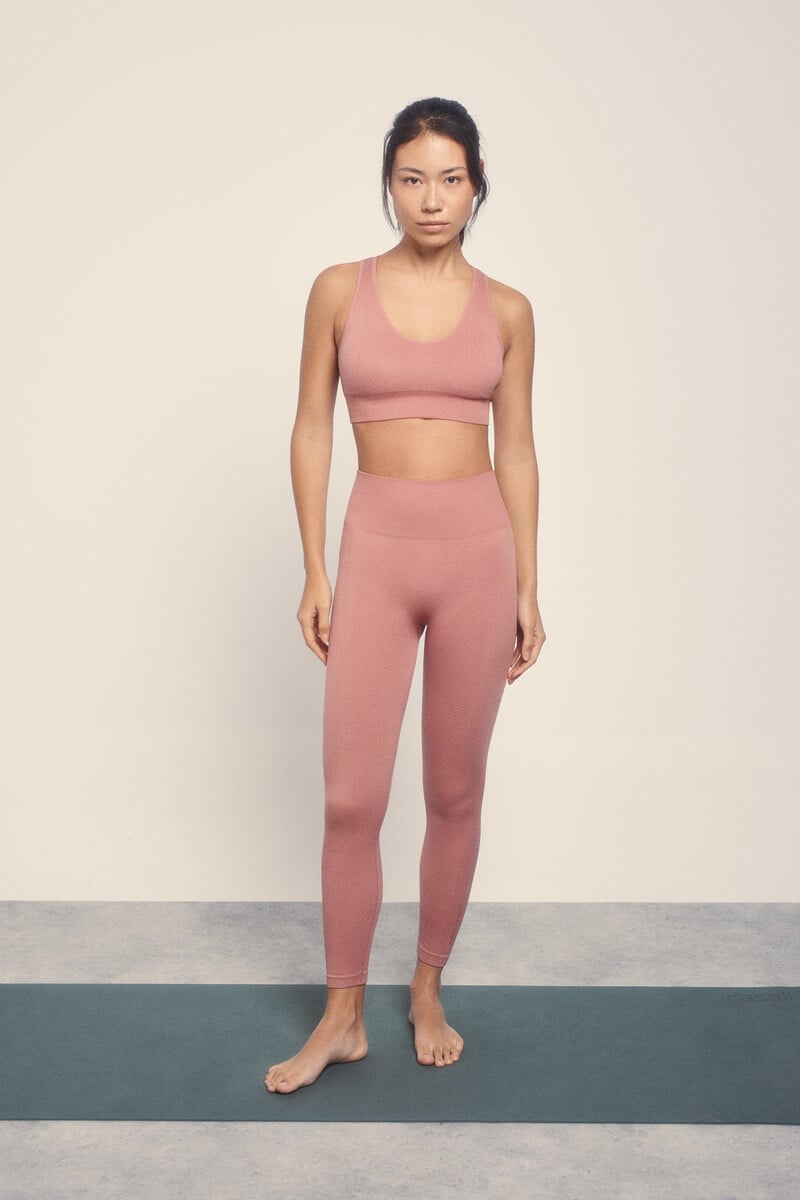 Cortefiel Leggings SEAMLESS COMFORT Rosa