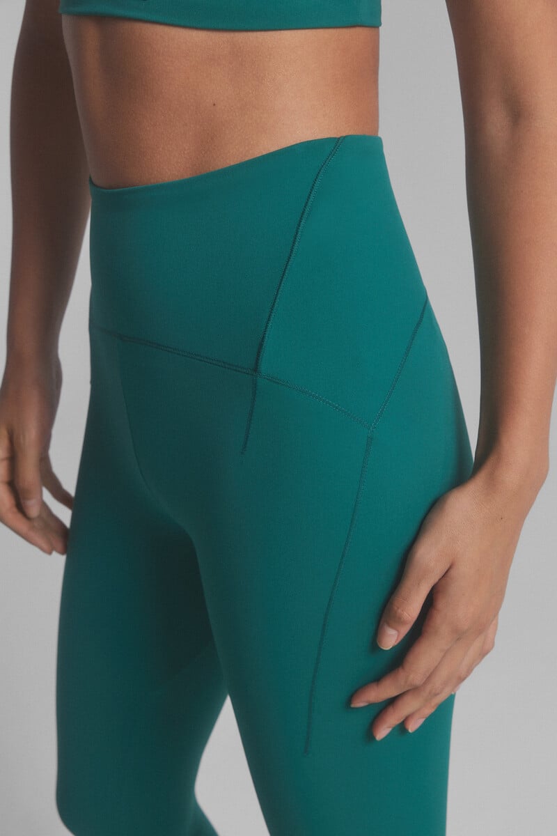 Cortefiel Leggings SOFT MOVE Crop Verde