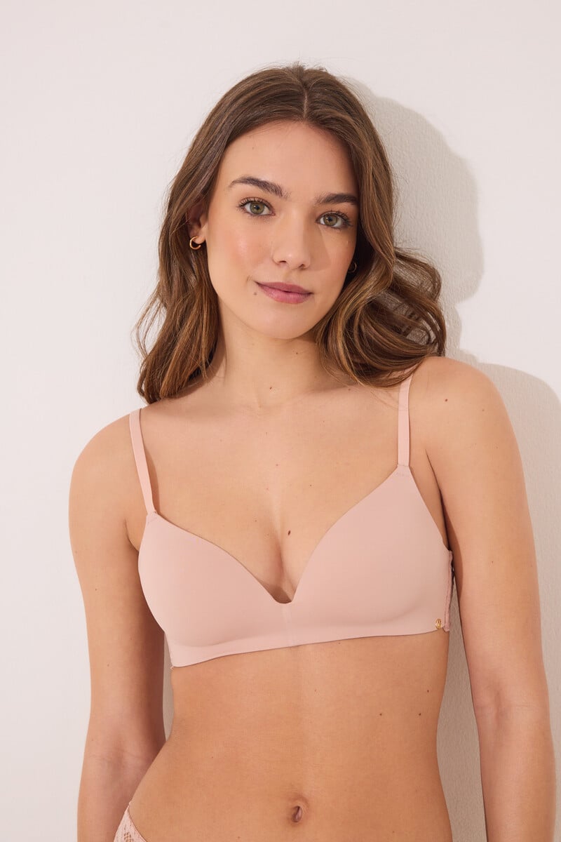 Cortefiel LOVELY Sujetador Triangular Relleno Rosa