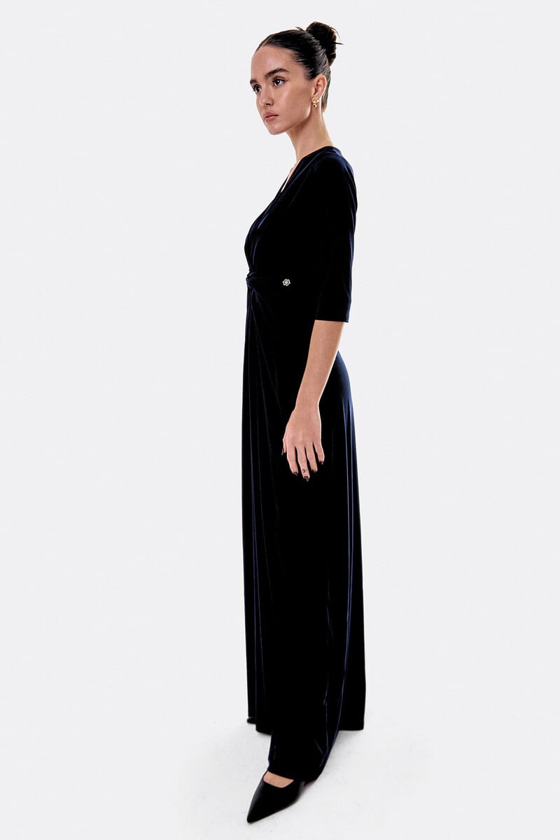 Cortefiel Maxi Vestido Con Nudo