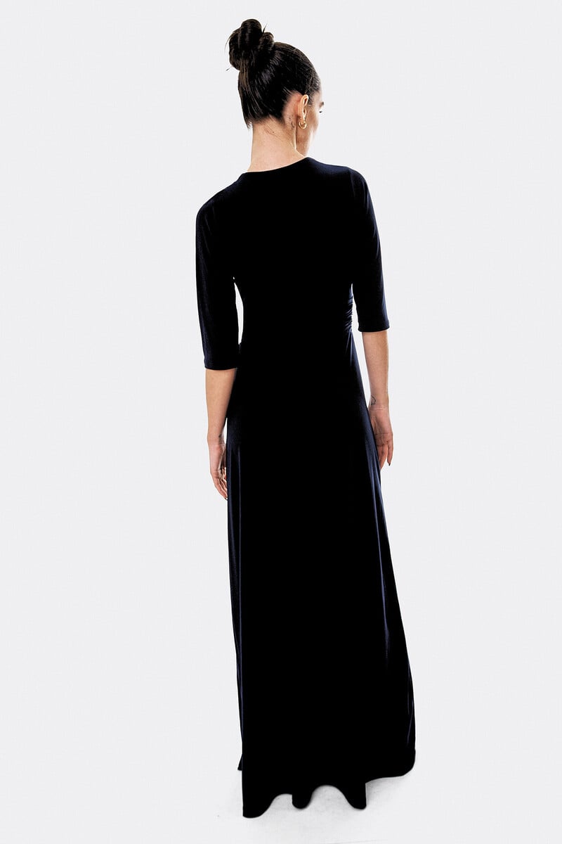 Cortefiel Maxi Vestido Con Nudo