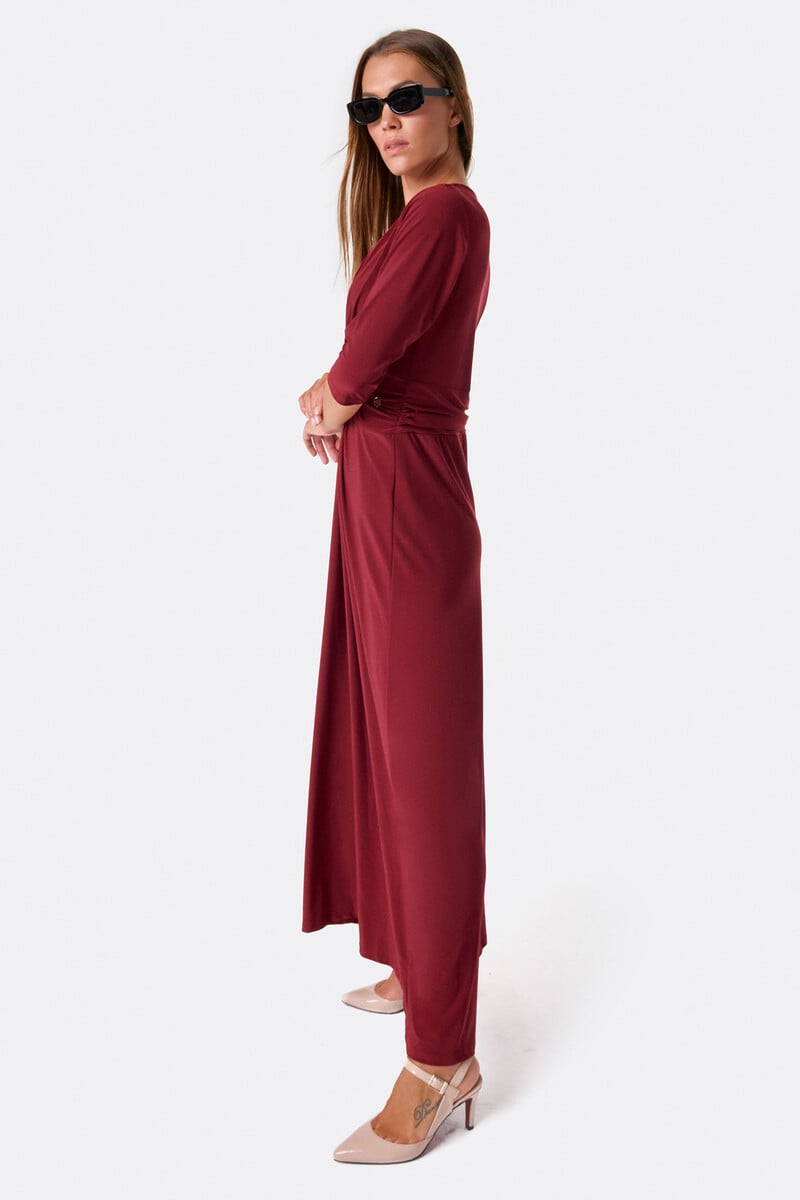 Cortefiel Maxi Vestido Con Nudo
