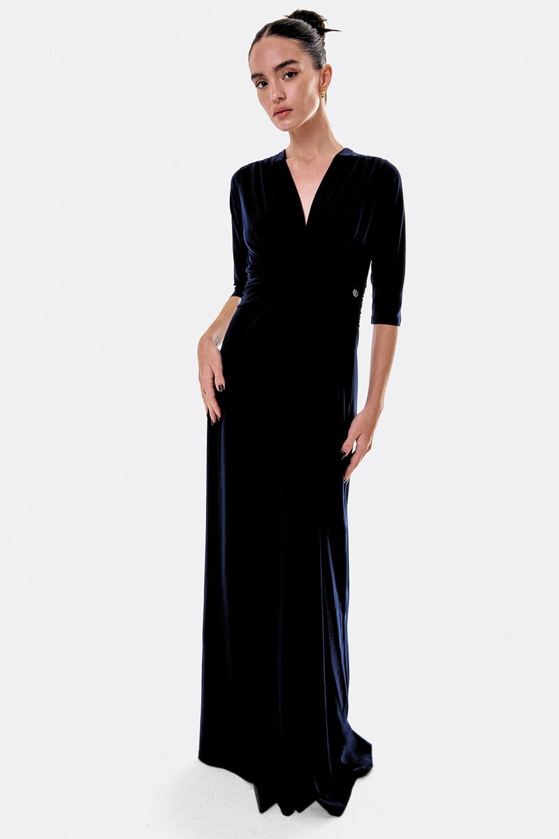 Cortefiel Maxi vestido con nudo