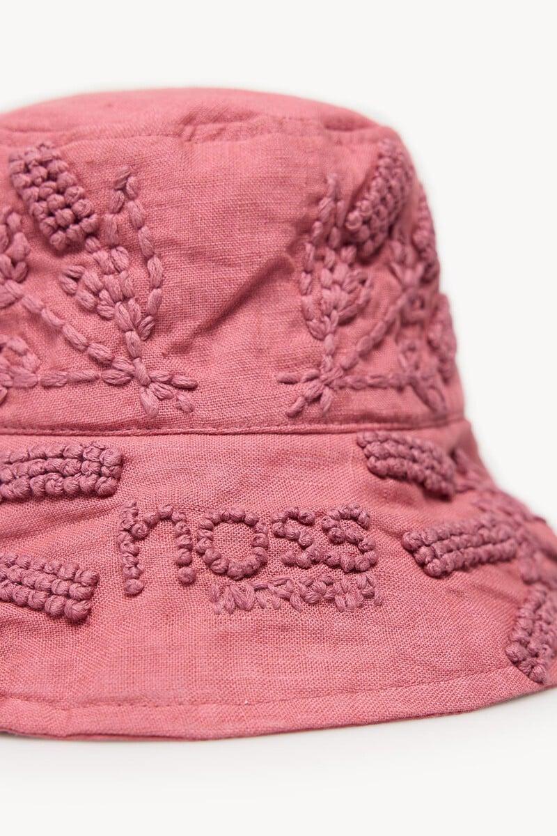 Cortefiel Meira. Sombrero Bordado De Algodón