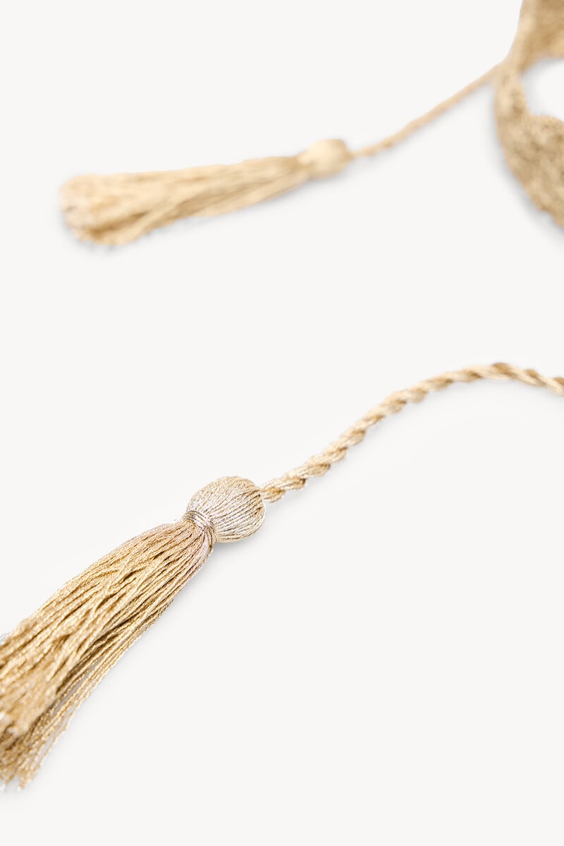 Cortefiel Melina. Cinturón Crochet Lurex