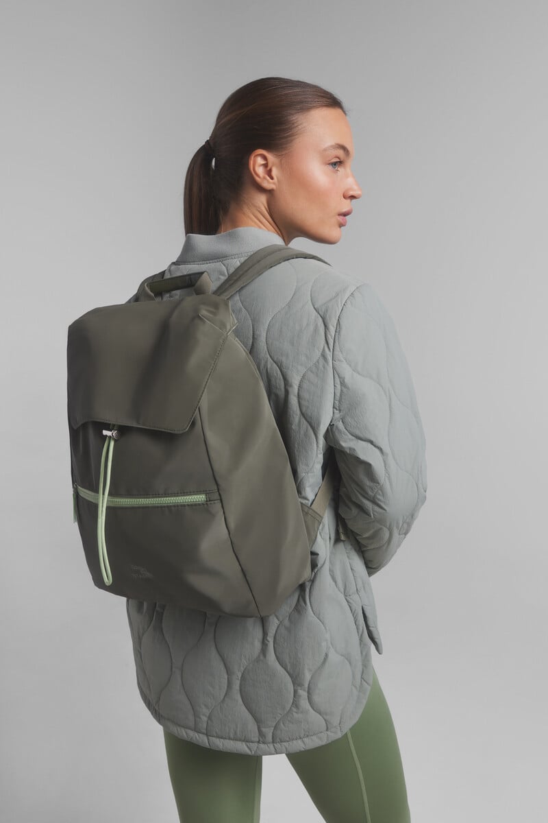 Cortefiel Mochila tejido técnico kaki