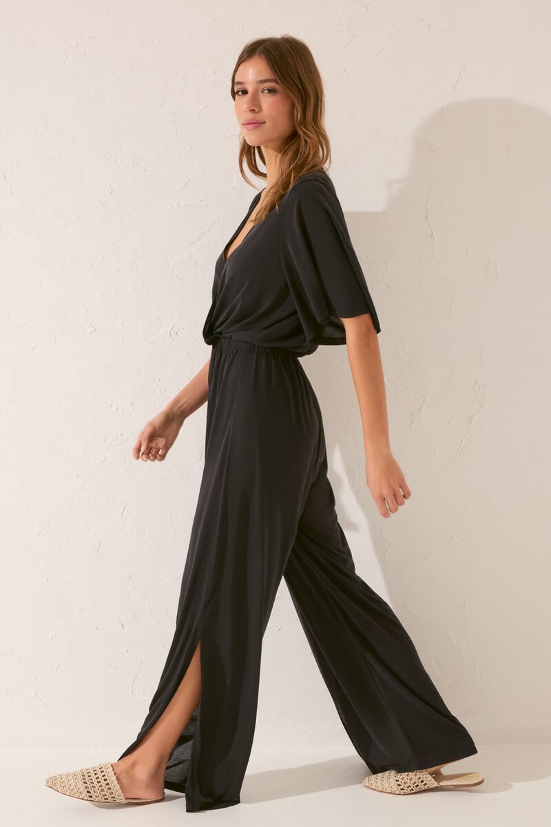 Cortefiel Mono largo negro cintura elástica