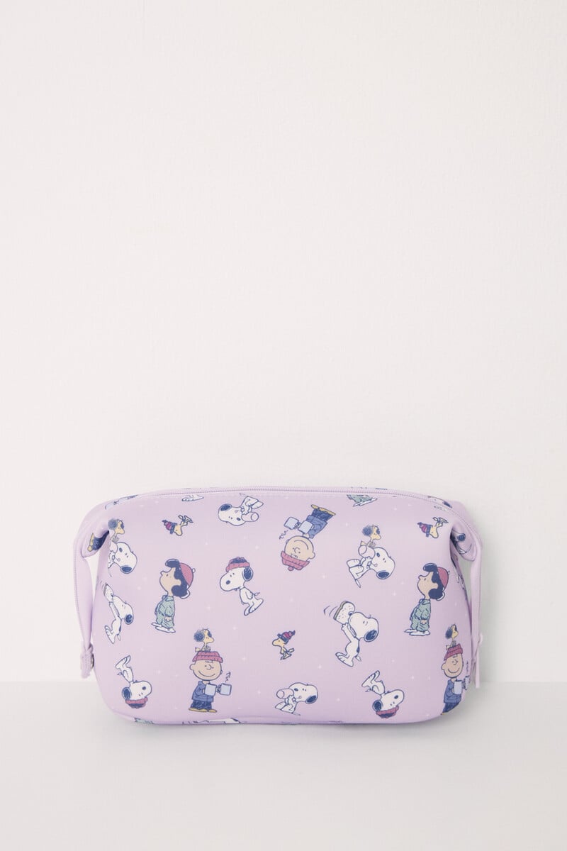 Cortefiel Neceser Mediano Neopreno Lila Snoopy