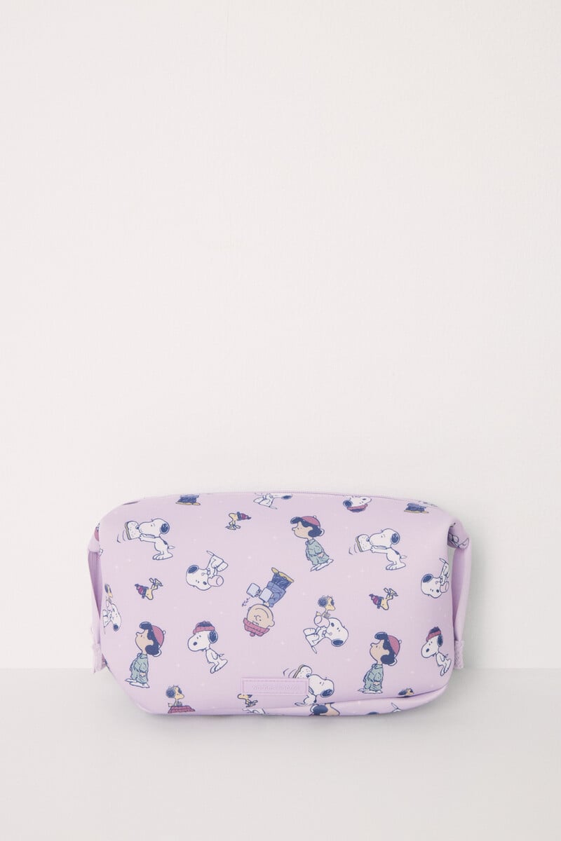 Cortefiel Neceser mediano neopreno lila Snoopy
