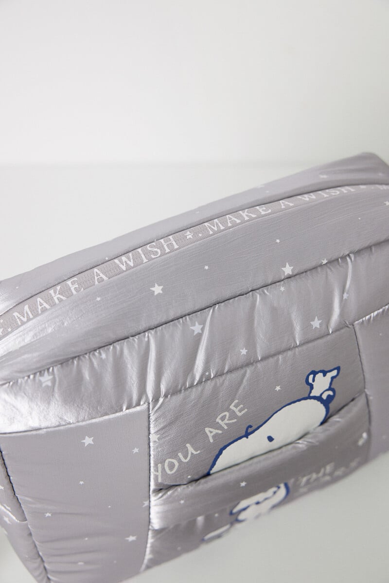 Cortefiel Neceser Mediano Nylon Acolchado Snoopy