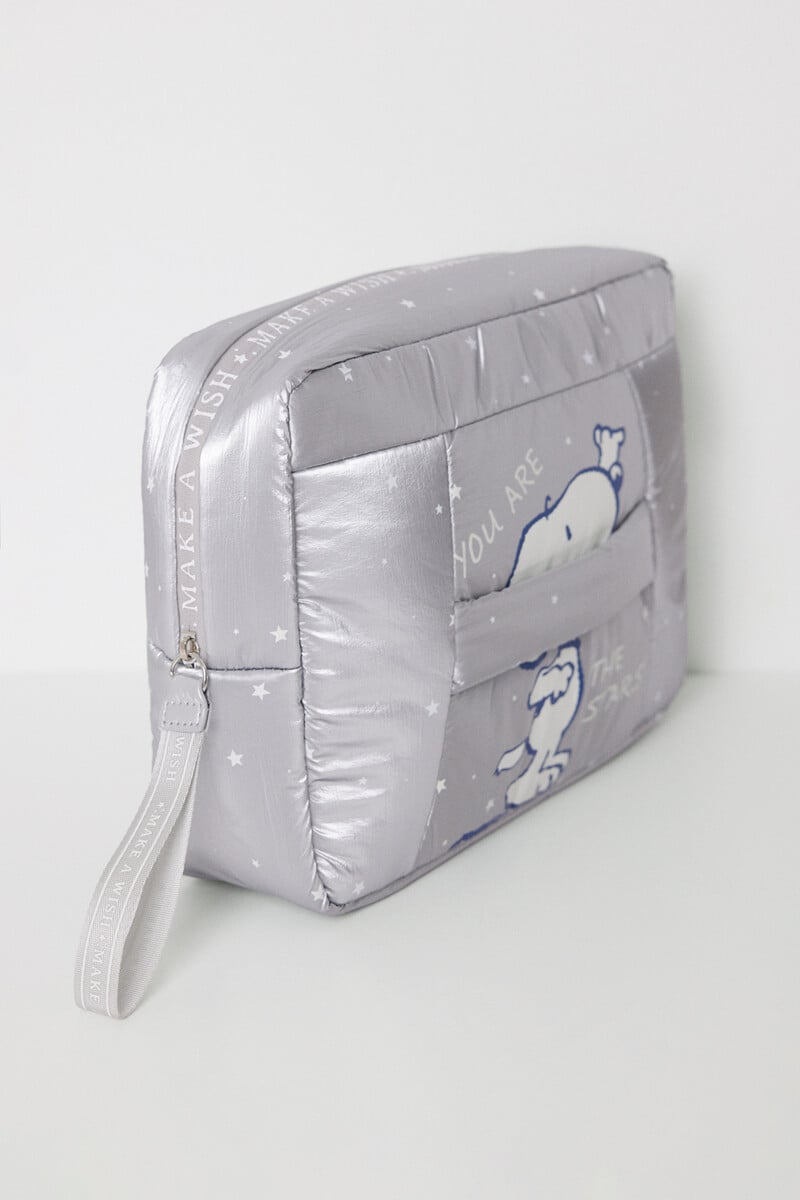 Cortefiel Neceser Mediano Nylon Acolchado Snoopy