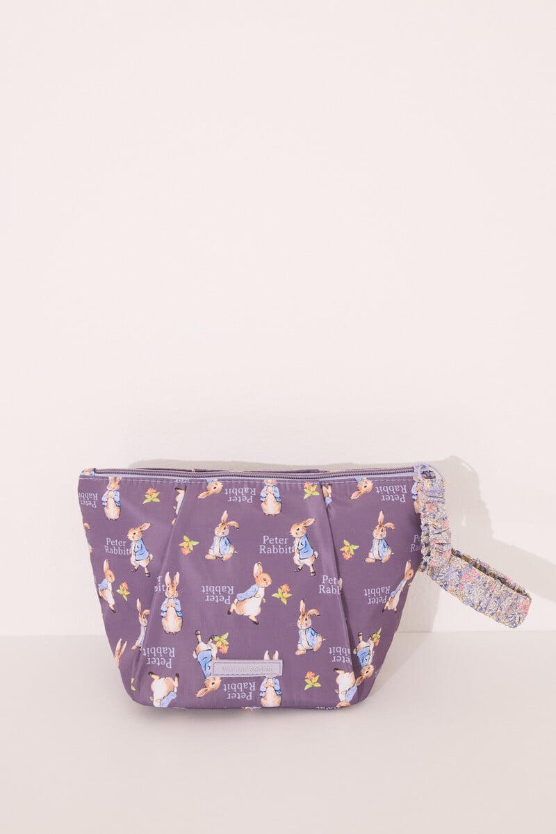 Cortefiel Neceser mediano nylon print Mr. Rabbit