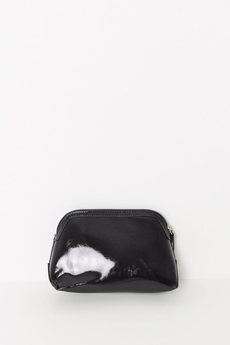 Cortefiel Neceser Pequeño Charol Negro