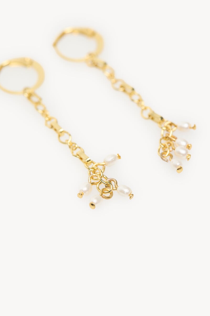 Cortefiel Nerea. Pendientes largos perlas
