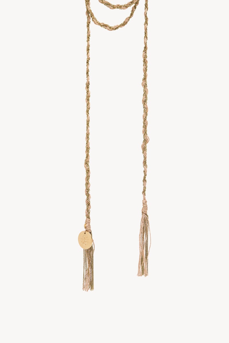 Cortefiel Nicole. Collar Largo Cadena Trenzada