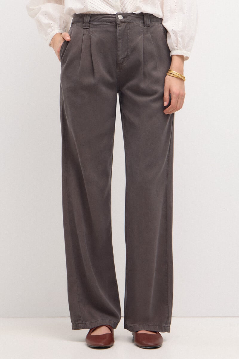 Cortefiel Olaia. Pantalón Fluido En Tencel