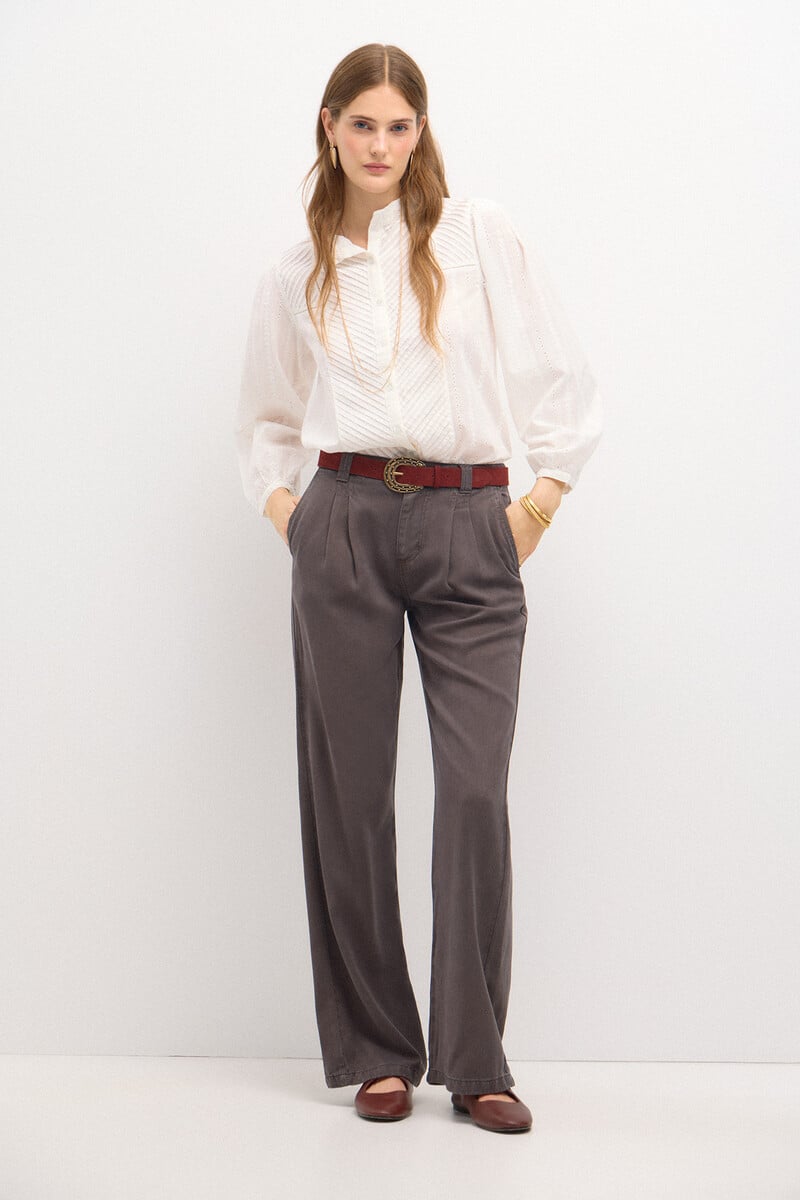 Cortefiel Olaia. Pantalón fluido en tencel